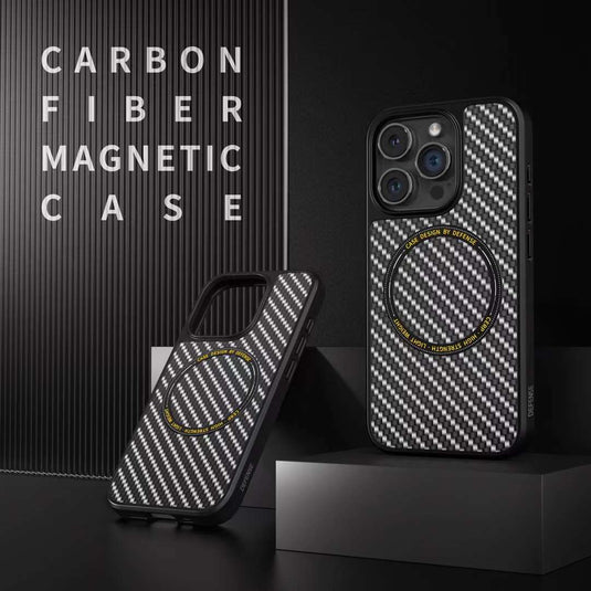 [Magsafe Compatible] Apple iPhone 15/15 Plus/15 Pro/Max Defense Lux Carbon Heavy Duty Case - Polar Tech Australia