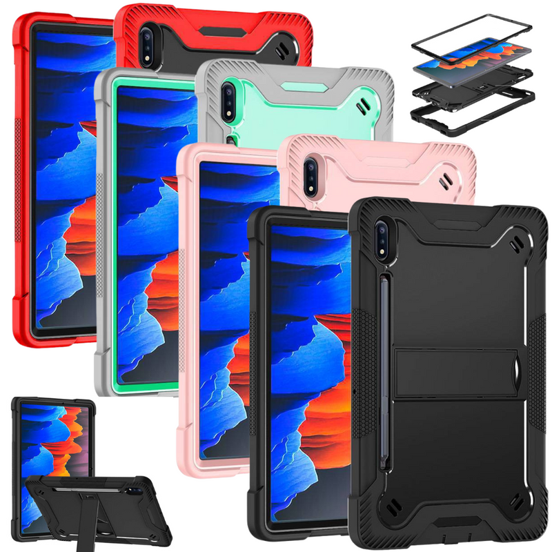 Cargue la imagen en el visor de la galería, Samsung Galaxy Tab S7 Plus/S8 Plus/S7 FE/S9 Plus/S9 FE Plus - Heavy Duty Defender Armor Drop Proof Stand Case - Polar Tech Australia
