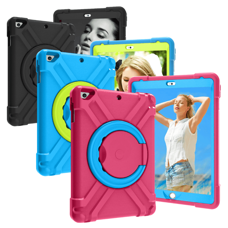 Load image into Gallery viewer, Samsung Galaxy Tab A 2019 10.1&quot;(P610/P615) Heavy Duty Silicone Shockproof Handle Magic Ring 360 Rotating Stand Holder - Polar Tech Australia
