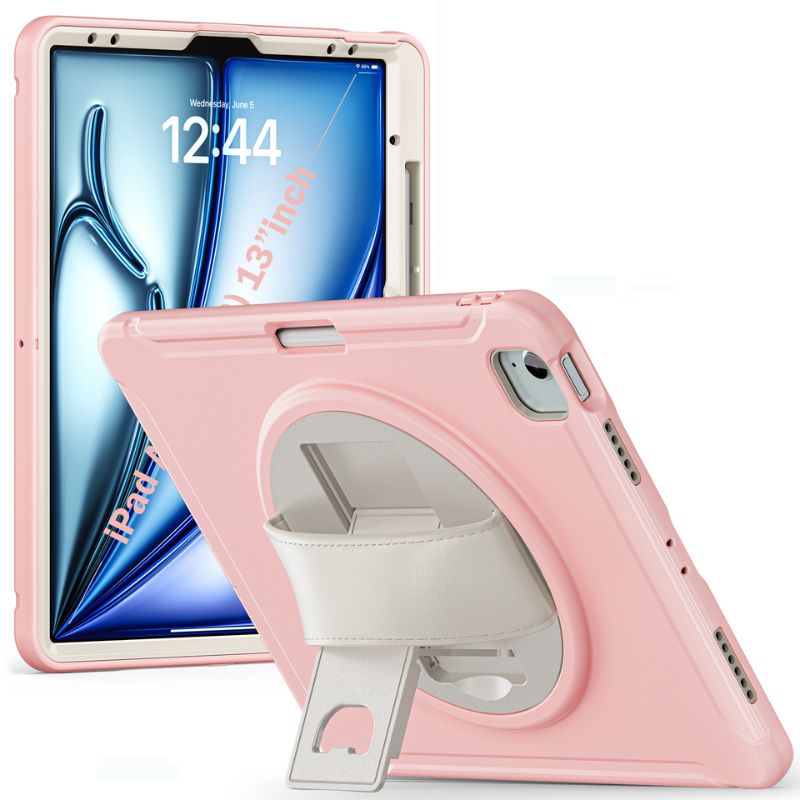 Chargez l&#39;image dans la visionneuse de la galerie, Apple iPad Air 6 13” &amp; iPad Pro 3/4/5/6 12.9&quot;   - 360 Degree Rotate Shockproof Heavy Duty Tough Stand Case Cover With Pen Holder - Polar Tech Australia
