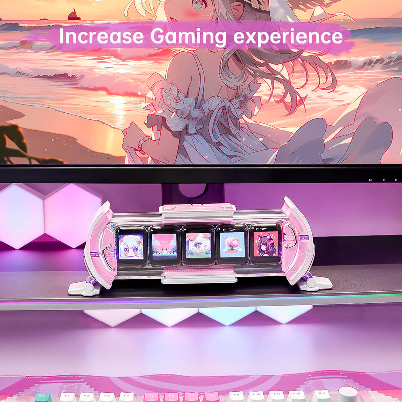 Chargez l&#39;image dans la visionneuse de la galerie, Divoom Times Gate Deep-Gray, WiFi Pixel Art Display With Clock And Ambient Light, Modern Desktop Great Gift For Home Or Office
