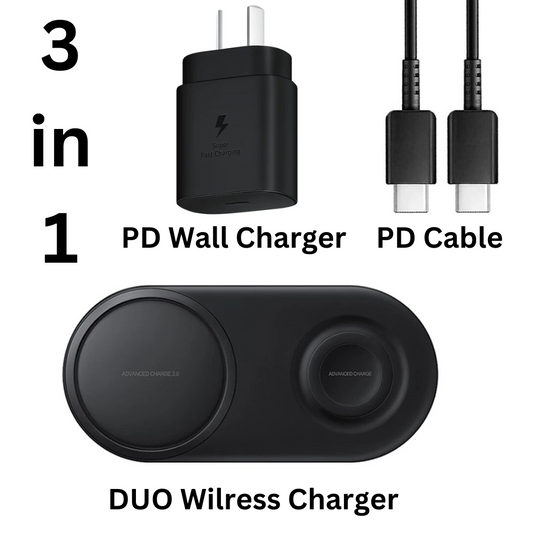 [EP-P5200] Samsung 3 in 1 PD Fast Wireless Charger Duo Pad Galaxy Phone & Watch & Buds - Polar Tech Australia