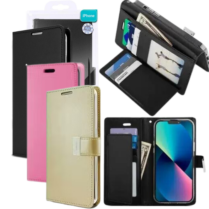 Load image into Gallery viewer, Apple iPhone 12/Mini/Pro/Max Mercury Goospery Rich Diary Dual Wallet Premium Quality Flip Leather Case - Polar Tech Australia
