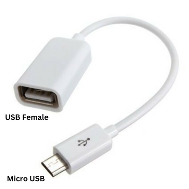 Micro USB To Female USB C Port OTG Adapter Cable - Polar Tech Australia