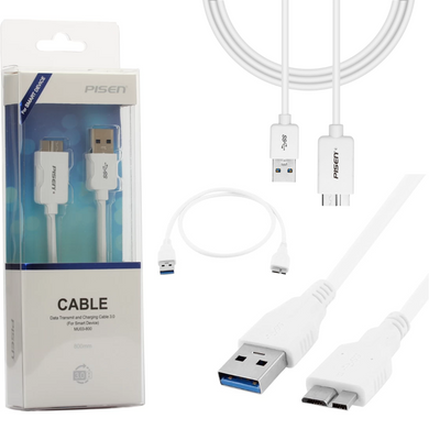 [1M] Pisen SuperSpeed USB 3.0 Male A to Micro B Cable Charging & Data Hard Drive Cable - Polar Tech Australia