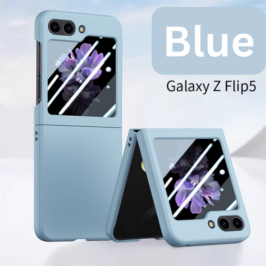 Samsung Galaxy Flip 5 (SM-F731) - Silicone Case With Built-in Back Rear Glass Screen Protector - Polar Tech Australia