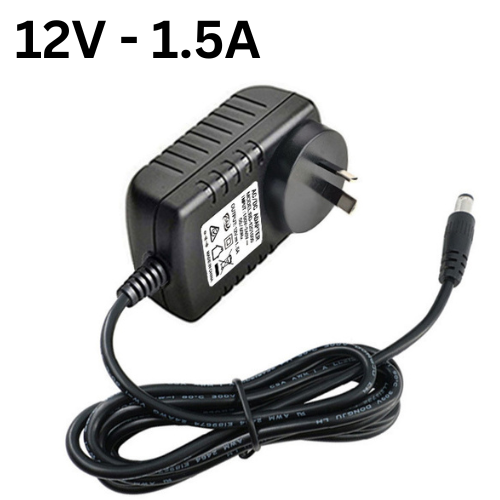 [12V-1.5A/18W][5.5x2.5 & 5.5x2.1] Universal Computer/Monitor/LED Strip/Light Module/Speaker/CCTV/Router/Camera Power Supply Adapter Wall Charger - Polar Tech Australia