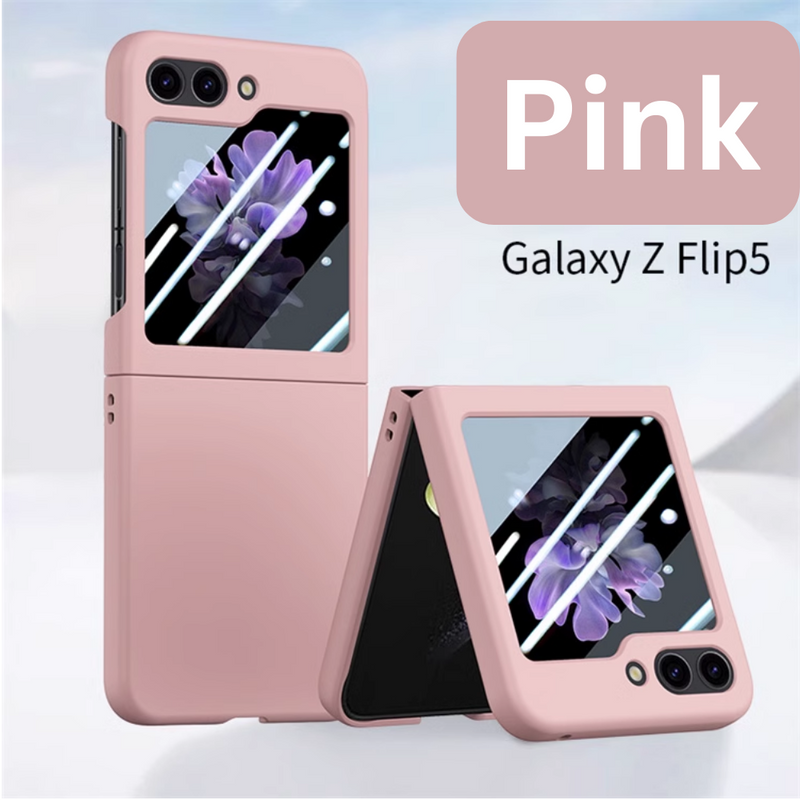 Load image into Gallery viewer, Samsung Galaxy Flip 5 (SM-F731) - Silicone Case With Built-in Back Rear Glass Screen Protector - Polar Tech Australia

