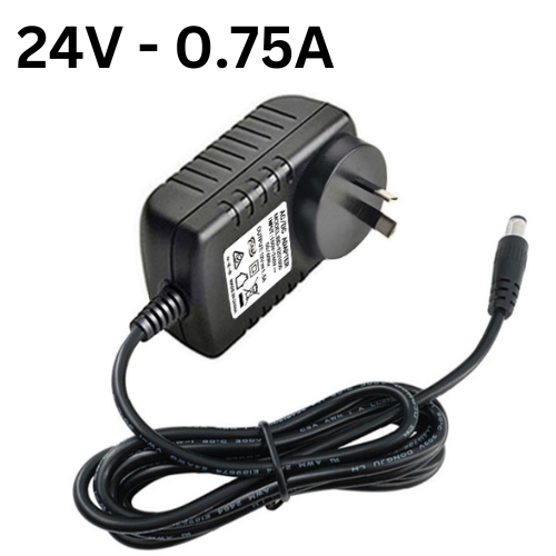 [24V-0.75A/18W][5.5x2.5 & 5.5x2.1] Universal Computer/Monitor/LED Strip/Light Module/Speaker/CCTV/Router/Camera Power Supply Adapter Wall Charger - Polar Tech Australia