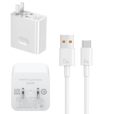 [66W][With Cable] Genuine Honor Magic Phone Fast Turbo Wall Charger Adapter Power Supply Unit - Polar Tech Australia