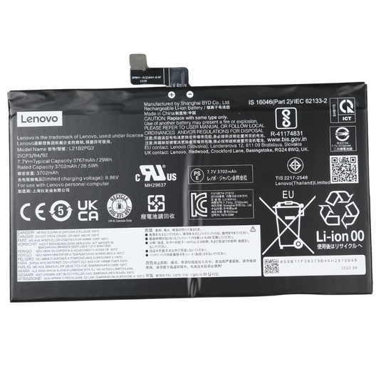 [L21B2PG2] Lenovo IdeaPad Duet 3 Chromebook 11Q727 82T6 - Replacement Battery