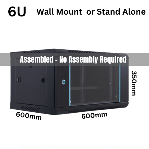 Load image into Gallery viewer, [Assembled] 6U 9U 12U Heavy Duty Network Server CCTV PoE Switch Wall Mount Cabinet Rack Lockable Enclosure - Polar Tech Australia
