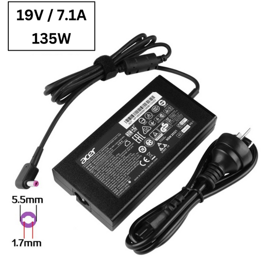 [19V-7.1A/135W][5.5x1.7] Acer Nitro 5 AN515-51 N19C5 & Aspire VN7-591 AC Power Supply Adapter Charger - Polar Tech Australia