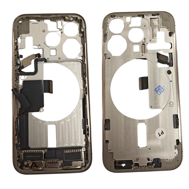 [With Built-in Parts] Apple iPhone 15 Pro Max - Back Rear Glass & Middle Housing Frame Assembly - Polar Tech Australia