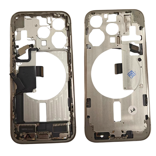 [With Built-in Parts] Apple iPhone 15 Pro - Back Rear Glass & Middle Housing Frame Assembly - Polar Tech Australia