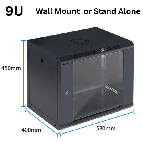 Load image into Gallery viewer, 4U 6U 9U 12U Heavy Duty Network Server CCTV PoE Switch Wall Mount Cabinet Rack Lockable Enclosure - Polar Tech Australia
