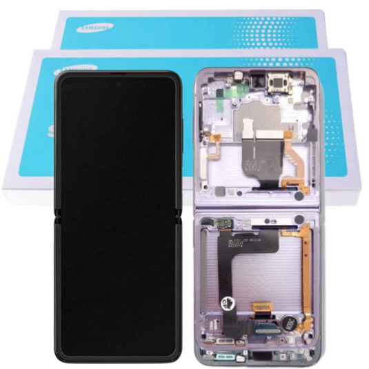 [Samsung Service Pack] Samsung Galaxy Z Flip 4 5G (SM-F721) LCD Touch Screen Display Assembly With Frame - Polar Tech Australia