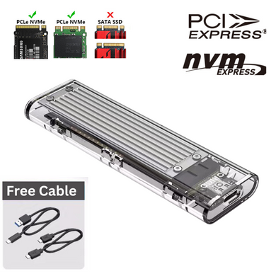 (PCIE-Based) M.2 NVMe SSD to USB & Type-C External Hard Drive Adapter Reader Data Recovery - Polar Tech Australia