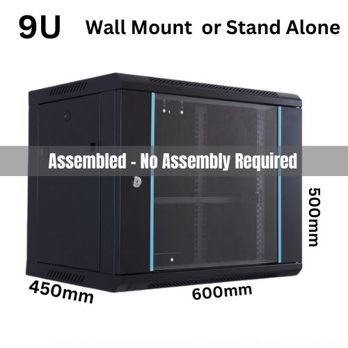 Load image into Gallery viewer, [Assembled] 6U 9U 12U Heavy Duty Network Server CCTV PoE Switch Wall Mount Cabinet Rack Lockable Enclosure - Polar Tech Australia

