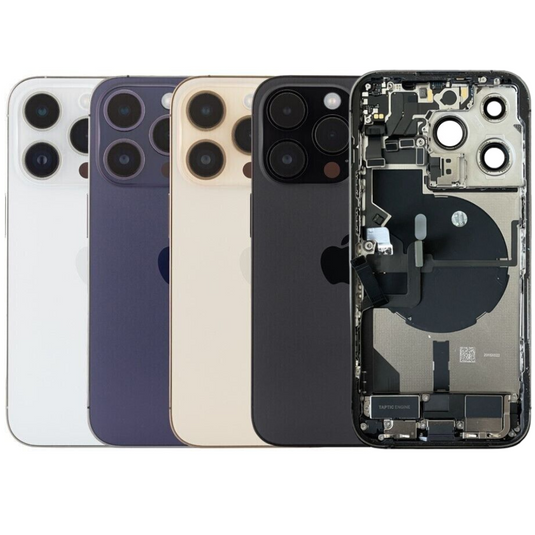 [With Built-in Parts] Apple iPhone 14 Pro - Back Glass & Middle Housing Frame Assembly - Polar Tech Australia