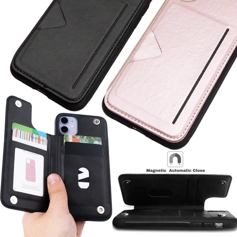 Cargue la imagen en el visor de la galería, [Built-in Card Slot] Hanman Mika Leather Case For Apple iPhone 12/12 Pro/12 Pro Max/12 Mini/13 Mini
