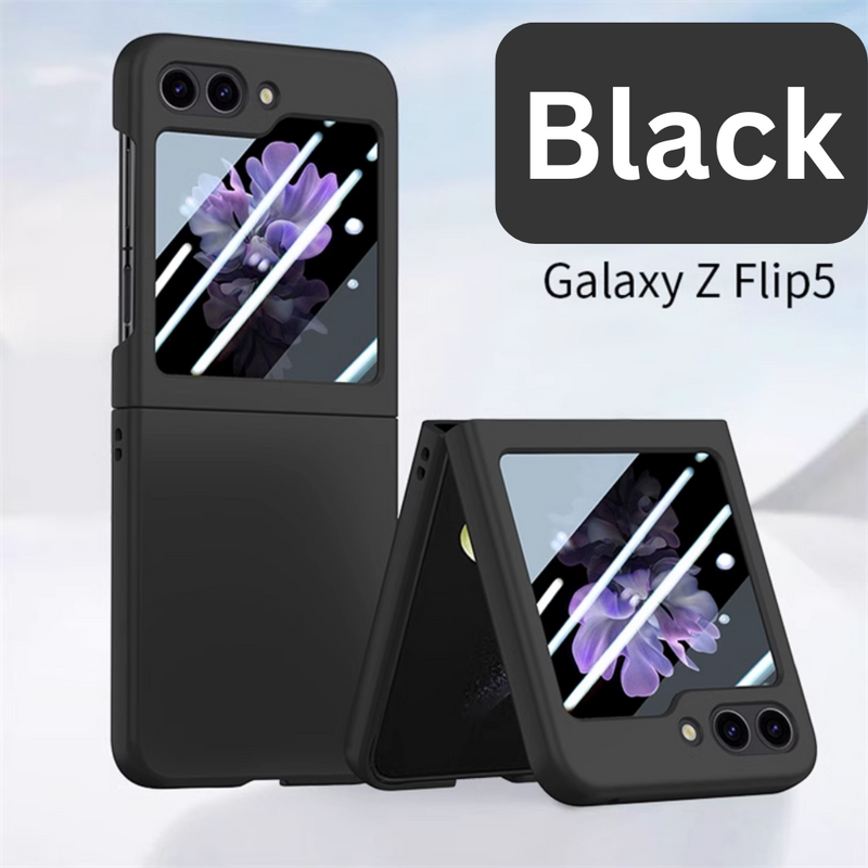 Load image into Gallery viewer, Samsung Galaxy Flip 5 (SM-F731) - Silicone Case With Built-in Back Rear Glass Screen Protector - Polar Tech Australia
