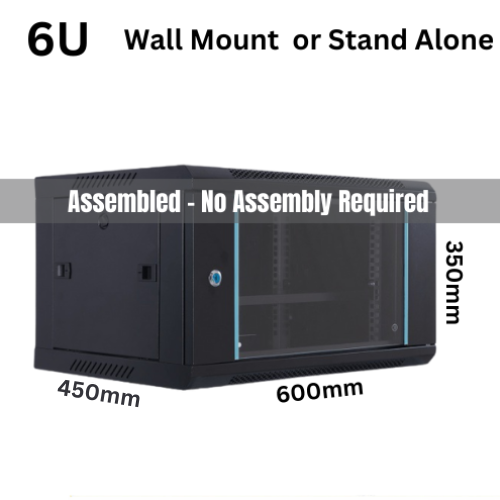 Load image into Gallery viewer, [Assembled] 6U 9U 12U Heavy Duty Network Server CCTV PoE Switch Wall Mount Cabinet Rack Lockable Enclosure - Polar Tech Australia
