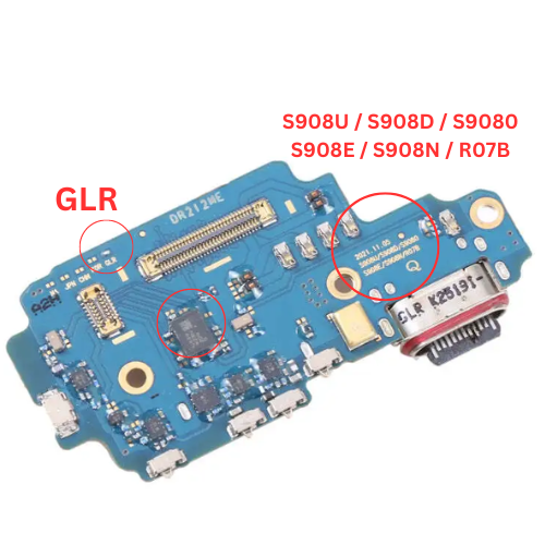 Load image into Gallery viewer, Samsung Galaxy S22 Ultra 5G (SM-S908) Charging Port &amp; Sim Reader &amp; Mic Sub Board - Polar Tech Australia
