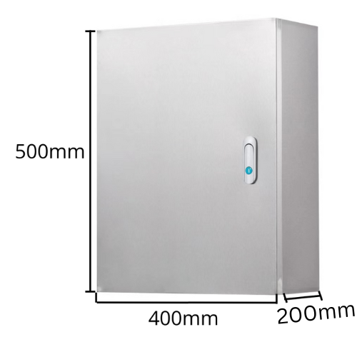 Load image into Gallery viewer, 304 Stainless Steel Weatherproof Anti-Rust/ Anti-Corrosion outdoor Electrical Enclosure CCTV/Alarm Security Equipment Lockable Safe Metal Box Wall Mount - Polar Tech Australia
