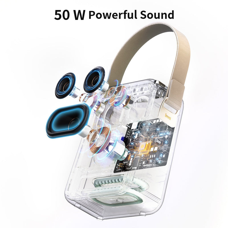 Cargue la imagen en el visor de la galería, Divoom Songbird-HQ Portable Karaoke Bluetooth Speaker | Home KTV Sound Set 50W Powerful Sound, 6 Microphone Modes, Bluetooth 5.2 Connectivity, 36Wh Battery Capacity
