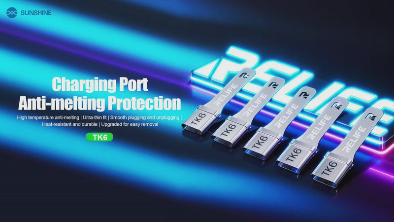Load and play video in Gallery viewer, [TK6] Relife Type-C Charging Port (Tail Plug) Anti-melting Protection Cover for Welding Disassembly - 5Pcs
