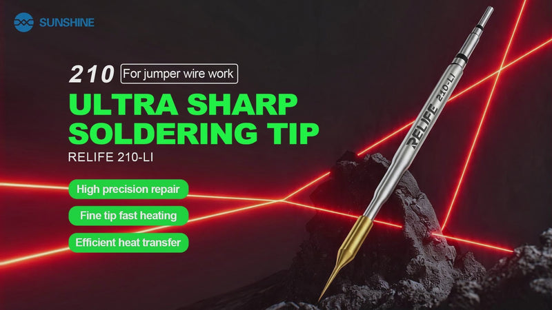 Cargar y reproducir video en Gallery Viewer, [210-LI Ultra] Rellife Sharp 210 Soldering Iron Tips for Screen Jumper Wire Soldering Repair
