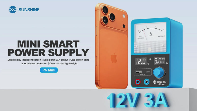 Cargar y reproducir video en Gallery Viewer, [P5 Mini] SUNSHINE 5V / 3A Dual Display Smart Power Supply with Pointer-type Ammeter
