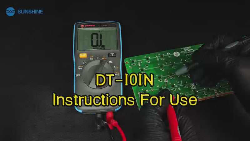 Cargar y reproducir video en Gallery Viewer, [DT-101N] SUNSHINE Pocket-Style Auto-Range Smart Precision Multimeter
