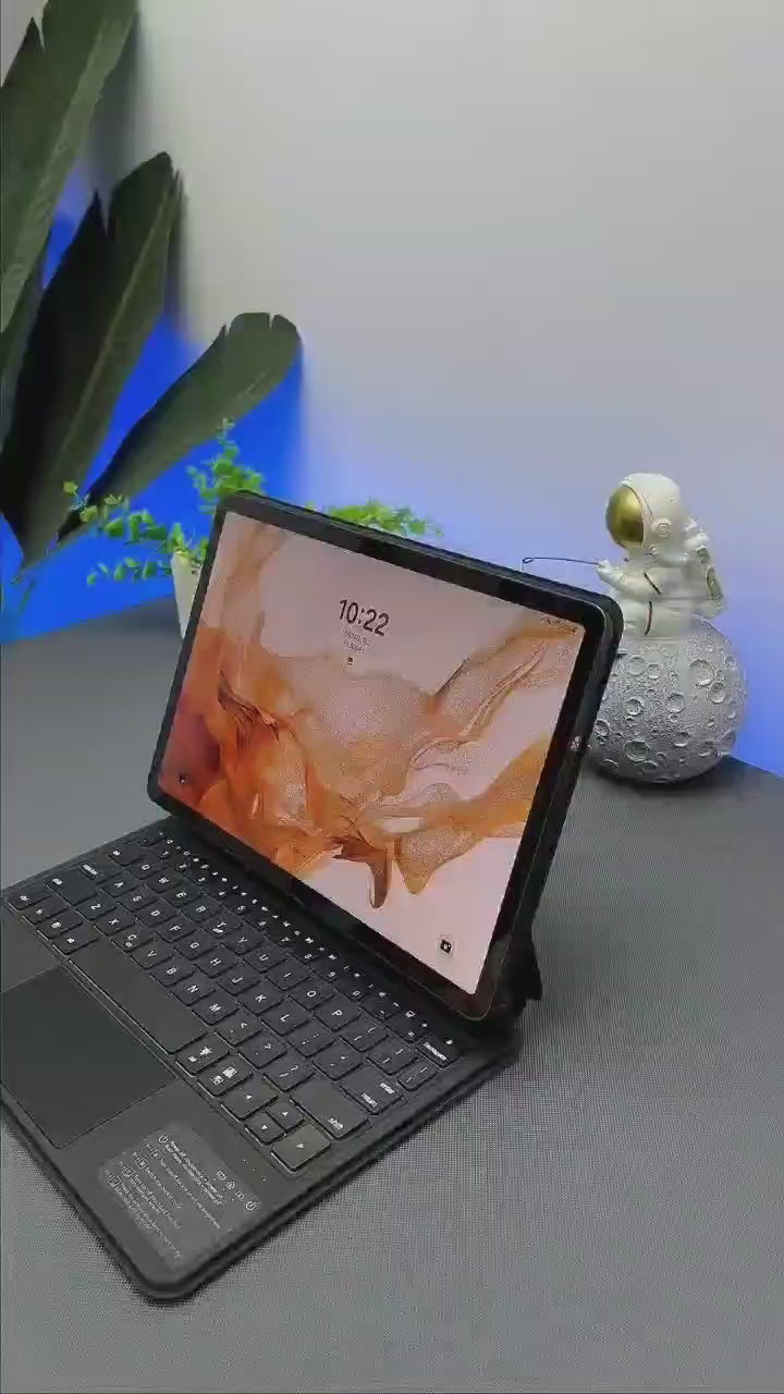 Cargar y reproducir video en Gallery Viewer, Samsung Galaxy Tab S7 Plus/S8 Plus/S7 FE/S9 Plus/S9 FE Plus/S10 Plus 12.4&quot; - Magnetic Suspension Magic Keyboard Case
