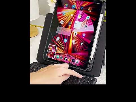 Load and play video in Gallery viewer, Apple iPad Pro 11&quot; 2024 (5th Gen) - Magic 360 Rotation Detachable Smart Wireless Trackpad Keyboard Flip Case
