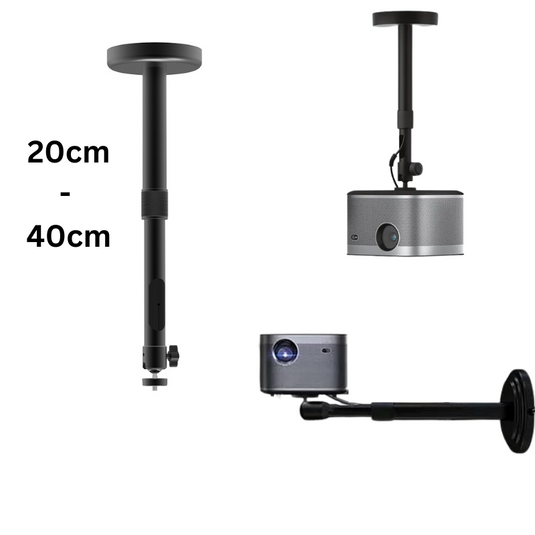 Universal Retractable Extension Aluminum Projector Ceiling/Wall Mount Bracket Holder (Single Screw Mounting Type) - Polar Tech Australia