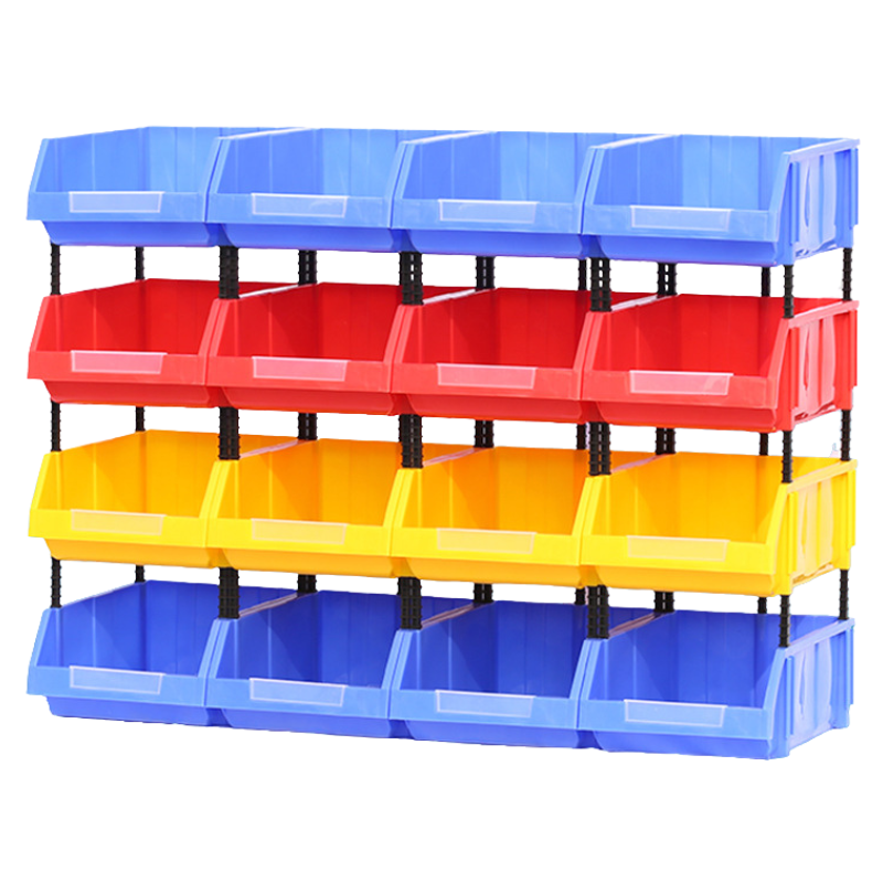 Cargue la imagen en el visor de la galería, [#C1][610*410*220mm] Stack-n-hang Heavy Duty DIY Warehouse Stackable Tools Parts Organizing Storage Box Shelf - Polar Tech Australia
