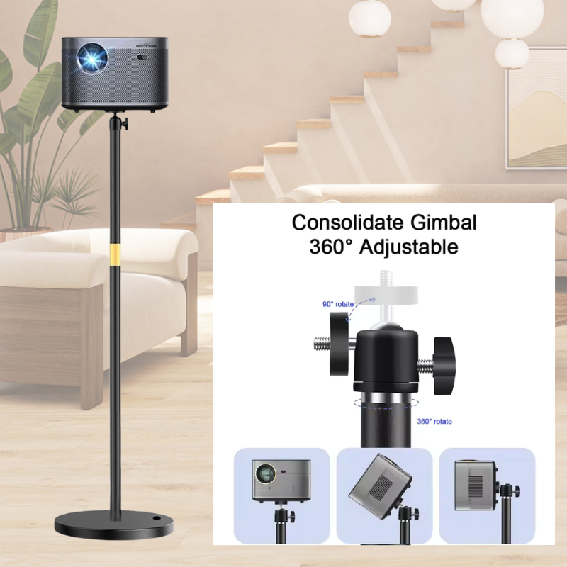 Cargue la imagen en el visor de la galería, [Single Screw Mounting Type] Universal Retractable Adjustable Aluminum Projector Floor Holder - Polar Tech Australia
