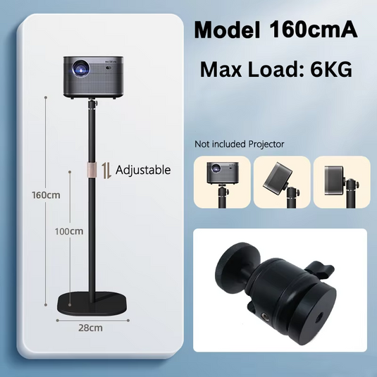 [Single Screw Mounting Type] Universal Retractable Adjustable Aluminum Projector Floor Holder - Polar Tech Australia