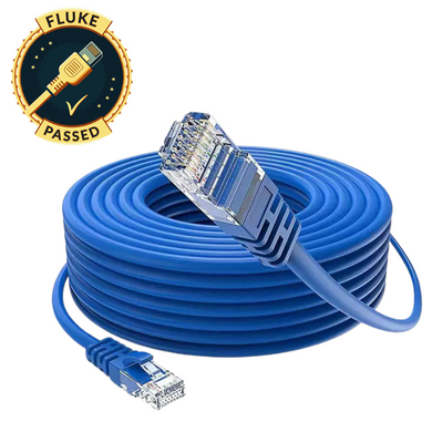 [Blue][Pre-Made] Cat6 High Speed 1000Mbps Internet Ethernet Network Lan Cable Fluke Passed For CCTV Intercom Security System - 1M/3M/5M/10M/15M/20M/25M/30M