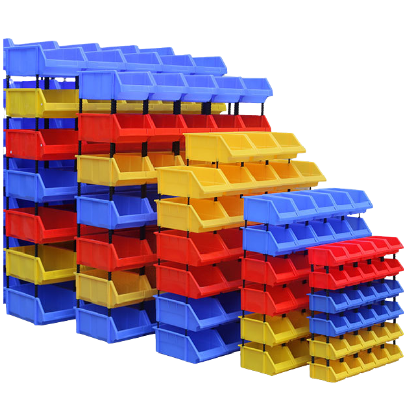 Cargue la imagen en el visor de la galería, [#C1][610*410*220mm] Stack-n-hang Heavy Duty DIY Warehouse Stackable Tools Parts Organizing Storage Box Shelf - Polar Tech Australia
