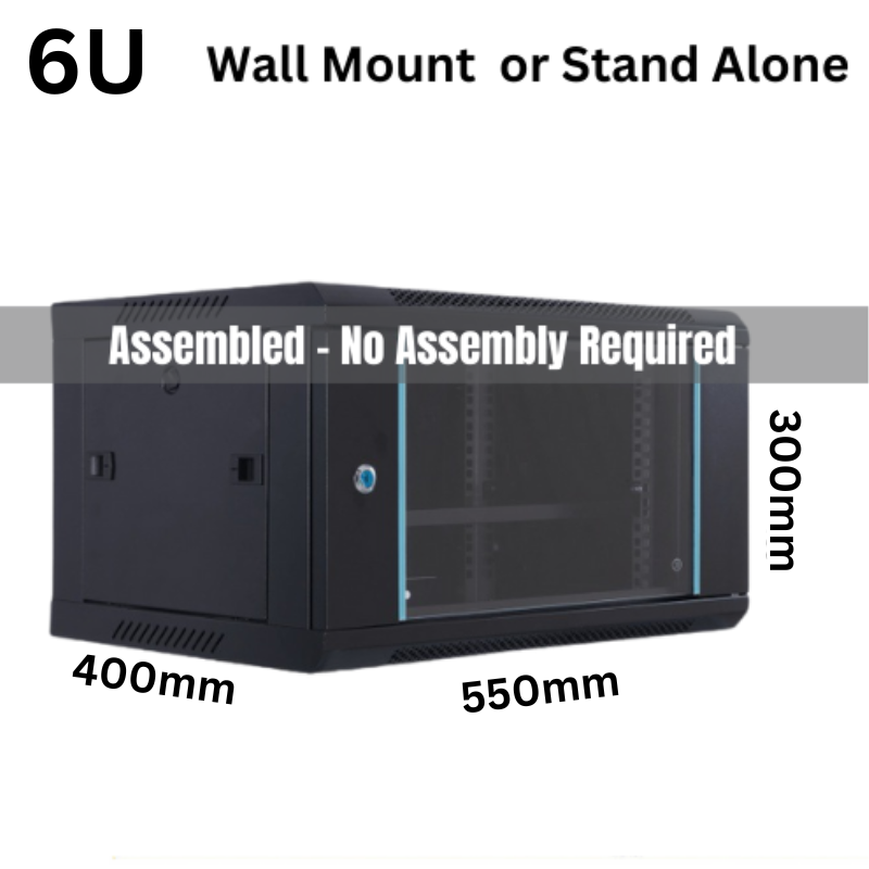 Load image into Gallery viewer, [Assembled] 6U 9U 12U 15U Heavy Duty Network Server CCTV PoE Switch Wall Mount Cabinet Rack Lockable Enclosure - Polar Tech Australia
