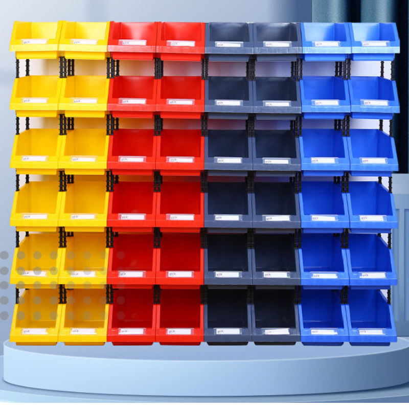Cargue la imagen en el visor de la galería, [#C1][610*410*220mm] Stack-n-hang Heavy Duty DIY Warehouse Stackable Tools Parts Organizing Storage Box Shelf - Polar Tech Australia
