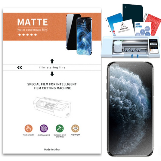[10 piezas] [acabado mate] Protector universal de TPU suave de hidrogel para teléfono móvil/reloj para máquina cortadora