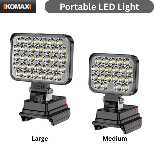 [Body Only] Komax Portable Foldable  21V Battery Powered LED Light With USB & Type-C Ports
