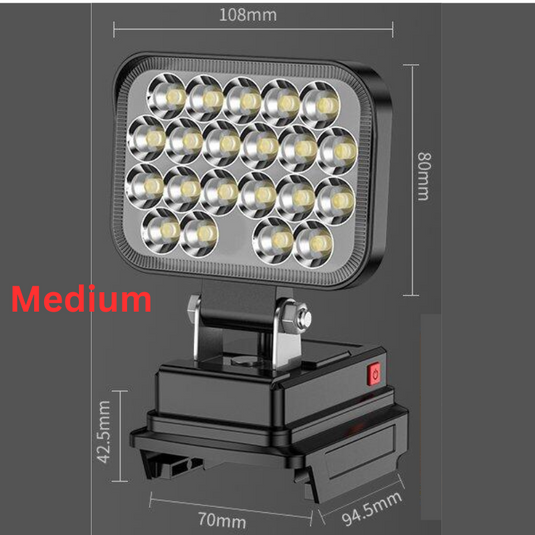 [Body Only] Komax Portable Foldable  21V Battery Powered LED Light With USB & Type-C Ports