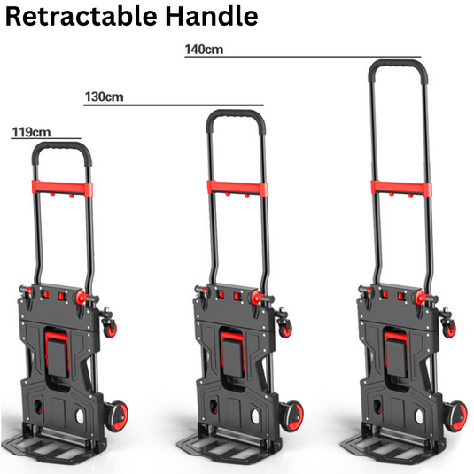 [LF001] 2 in 1 Foldable Portable Folding Hand Push Cart Trolley Dolly With Retractable Handle