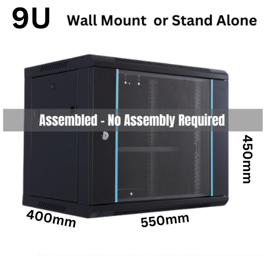 [Assembled] 6U 9U 12U 15U Heavy Duty Network Server CCTV PoE Switch Wall Mount Cabinet Rack Lockable Enclosure - Polar Tech Australia