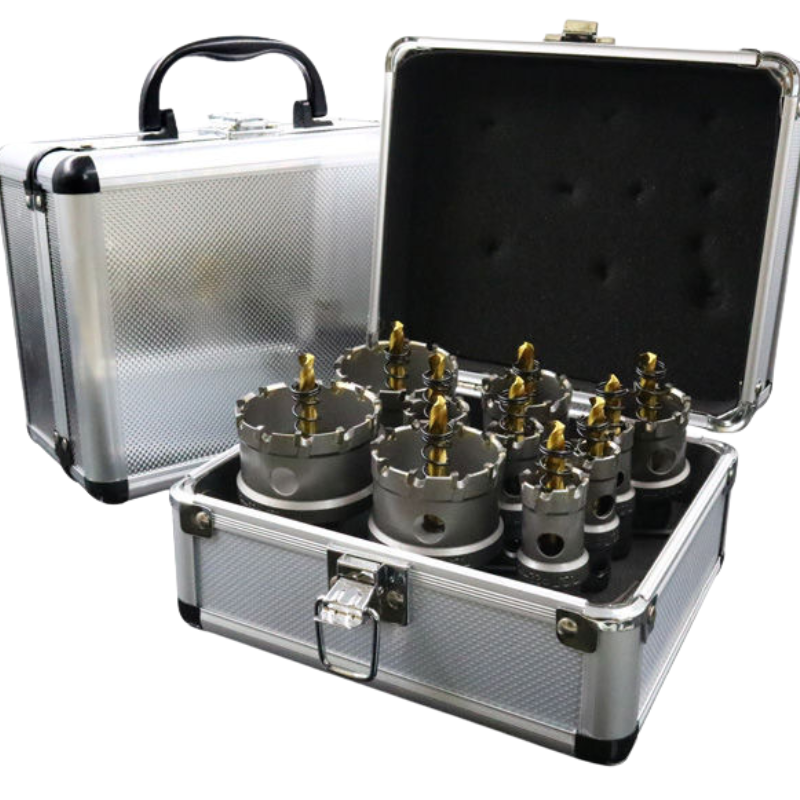 Cargue la imagen en el visor de la galería, 10Pcs 16mm-50mm Titanium Coated Hole Saw Cutter for Stainless Steel Aluminum Alloy - Polar Tech Australia
